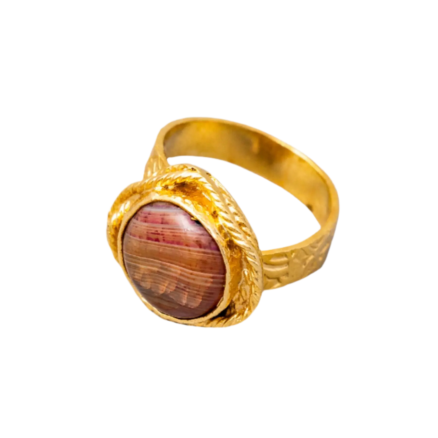 Gold Plated Agate Rings Hey Bou