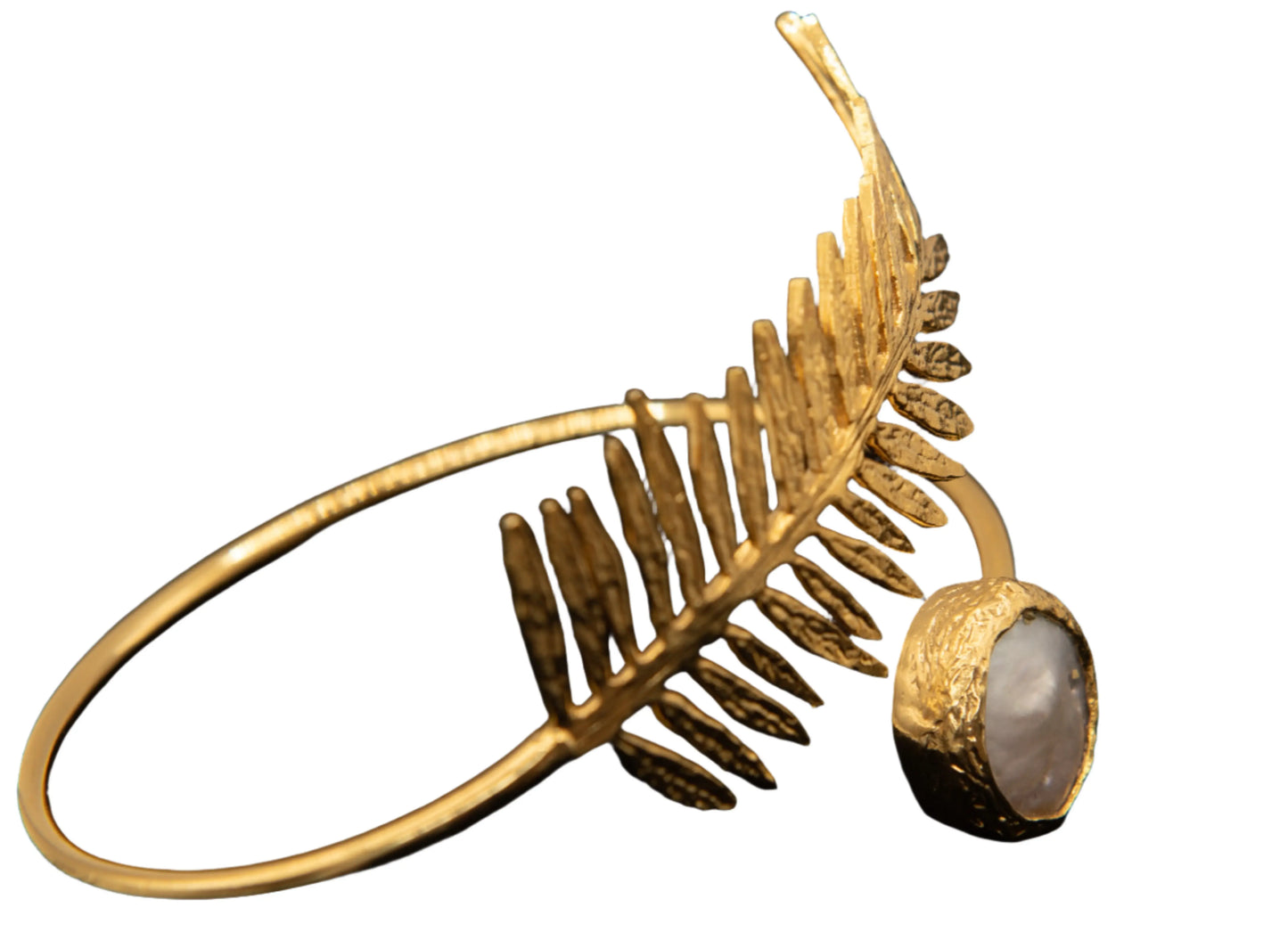 Gold Plated Leaf and Freshwater Pearl Bracelet Hey Bou