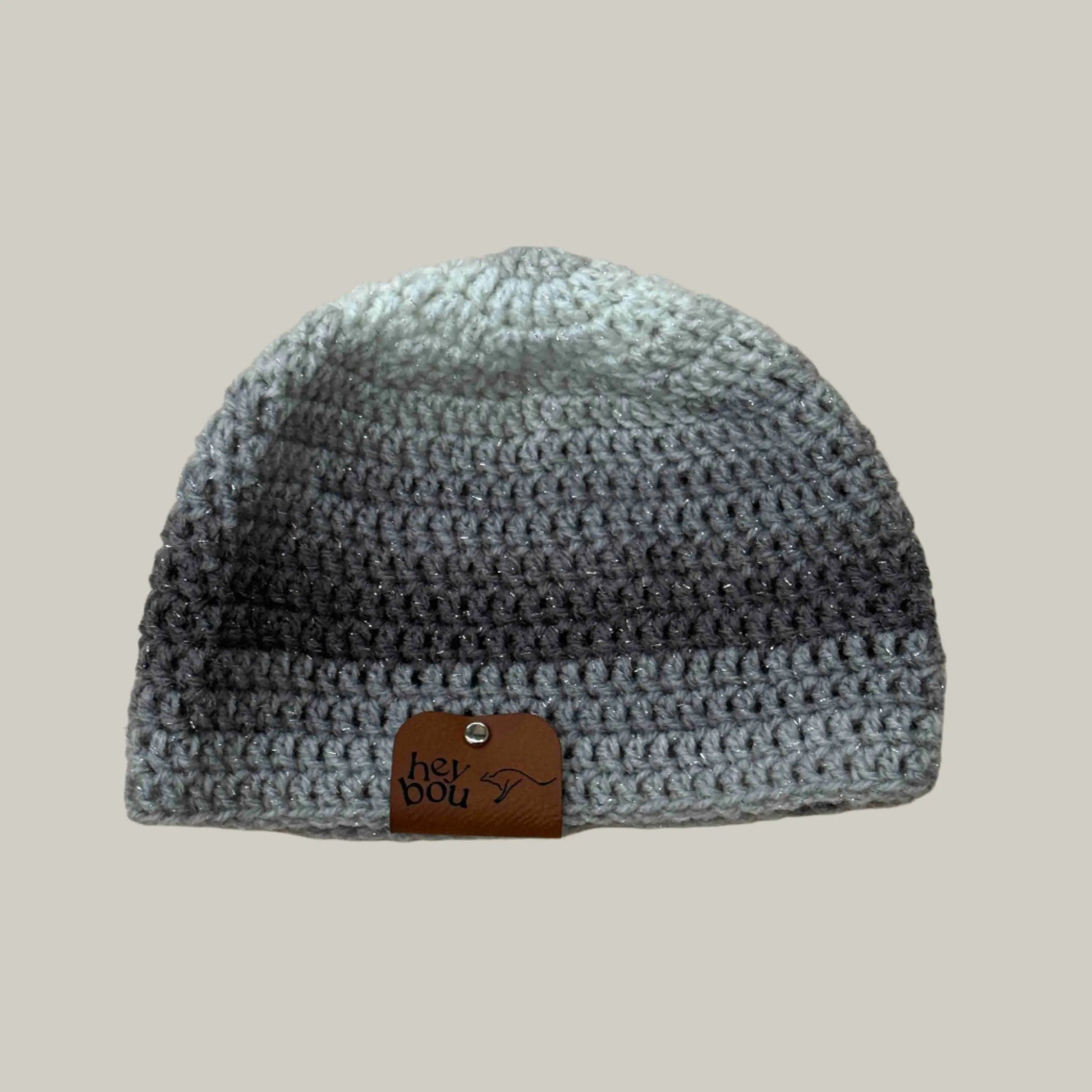 Greys 1 Double Crochet Sparkle Child Beanie 41-55cm H 16cm HeyBou - Made by Lisa