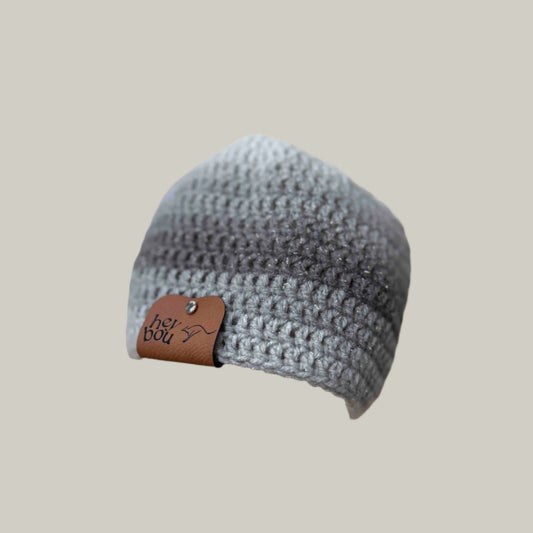 Greys 1 Double Crochet Sparkle Child Beanie 41-55cm H 16cm HeyBou - Made by Lisa