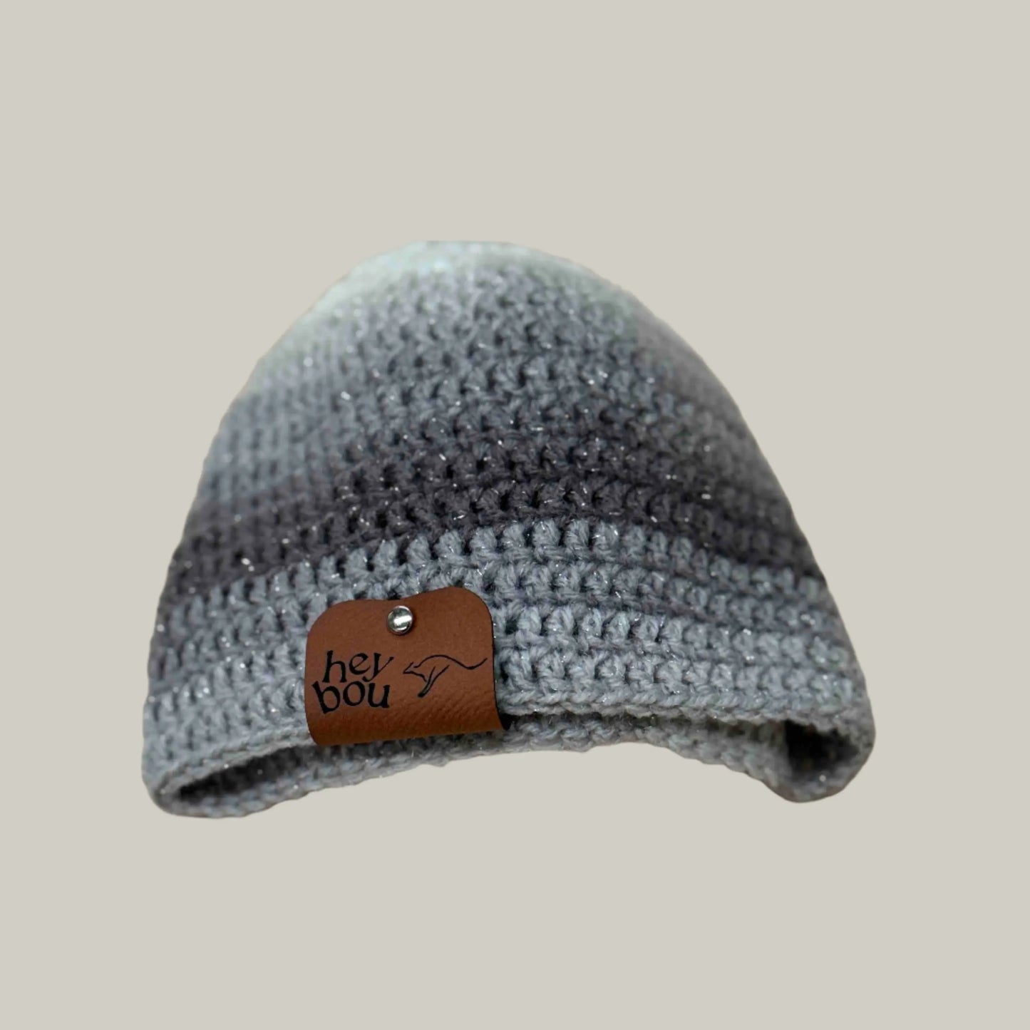 Greys 1 Double Crochet Sparkle Child Beanie 41-55cm H 16cm HeyBou - Made by Lisa