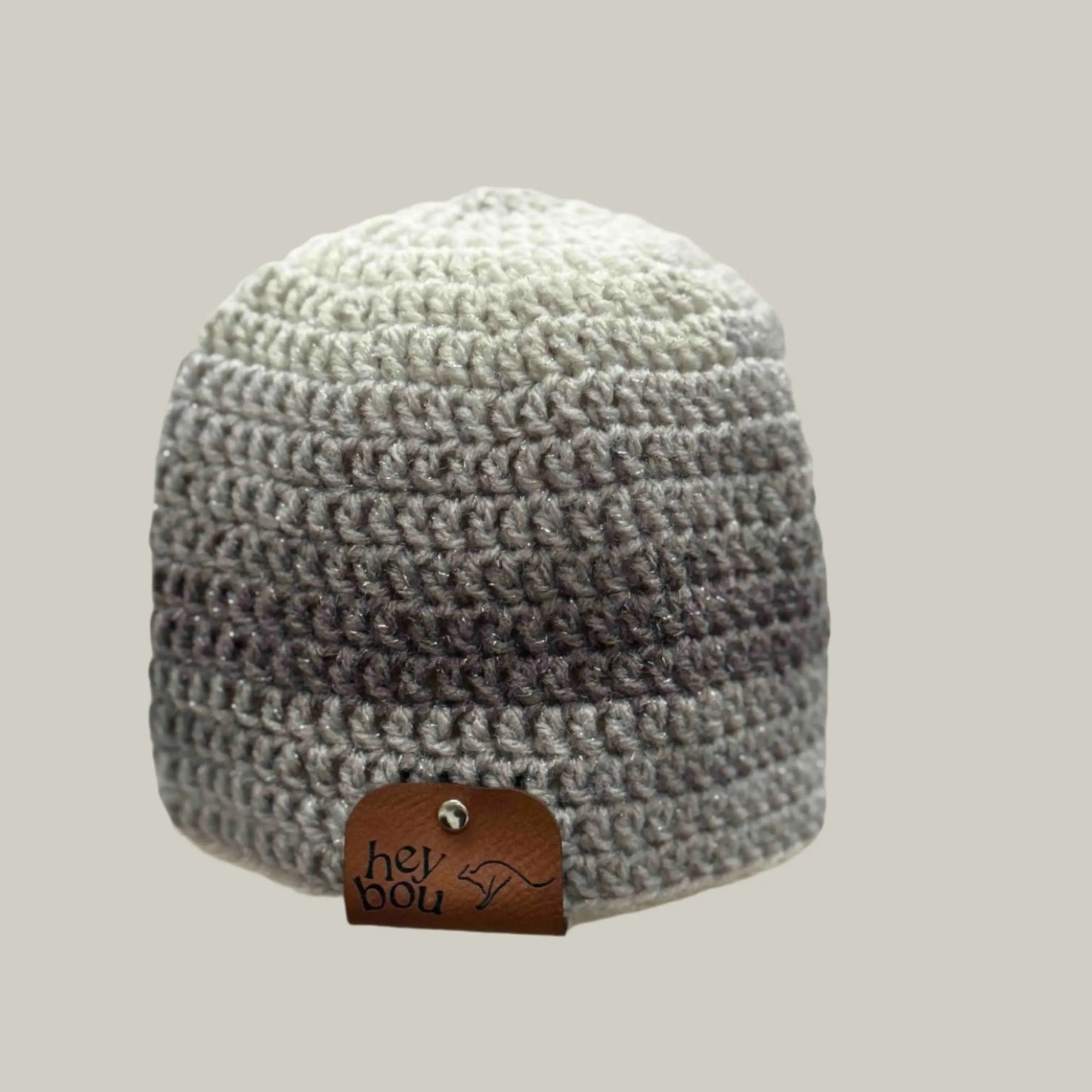 Greys 1 Double Crochet Sparkle Child Beanie 41-55cm H 16cm HeyBou - Made by Lisa