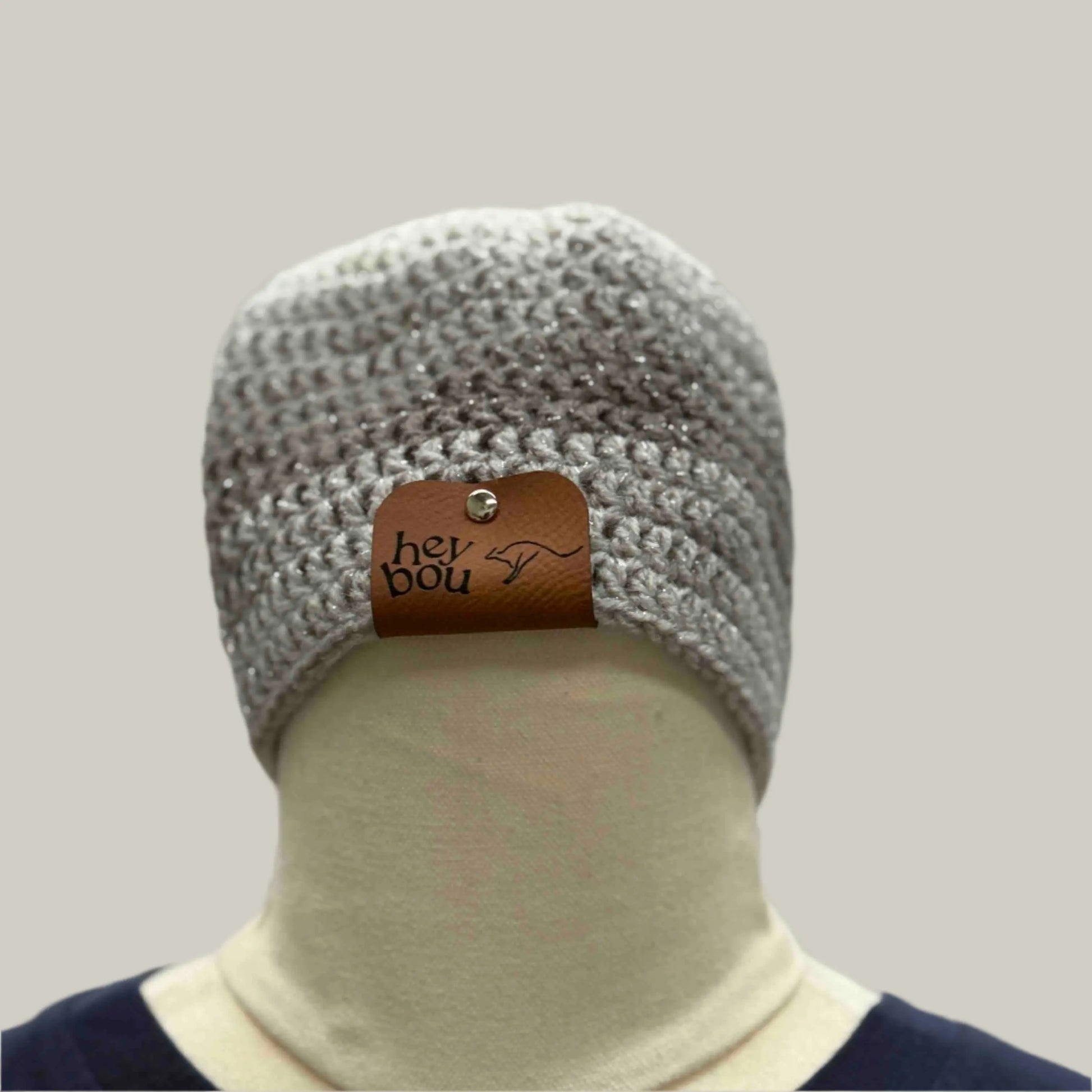 Greys 1 Double Crochet Sparkle Child Beanie 41-55cm H 16cm HeyBou - Made by Lisa