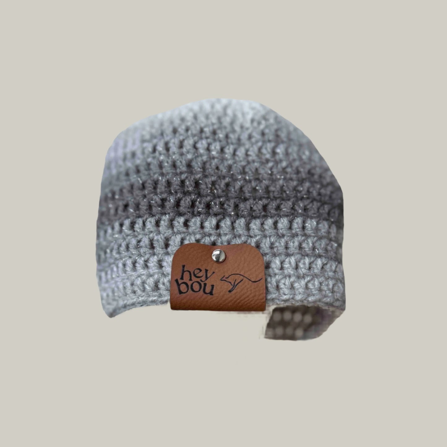 Greys 1 Double Crochet Sparkle Child Beanie 41-55cm H 16cm HeyBou - Made by Lisa