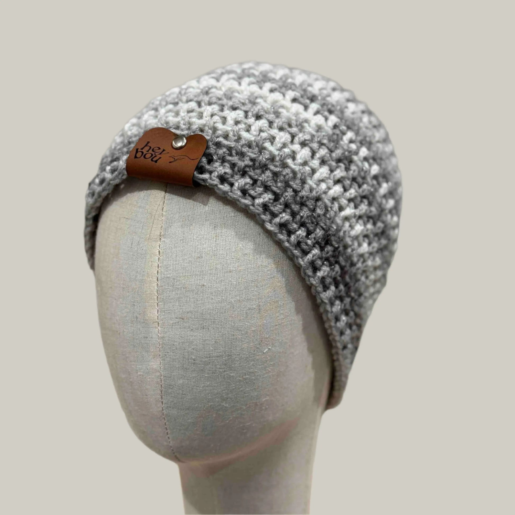 Greys Sparkle Moss Rib XL Adult Beanie 56-71cm H 21cm HeyBou - Made by Lisa
