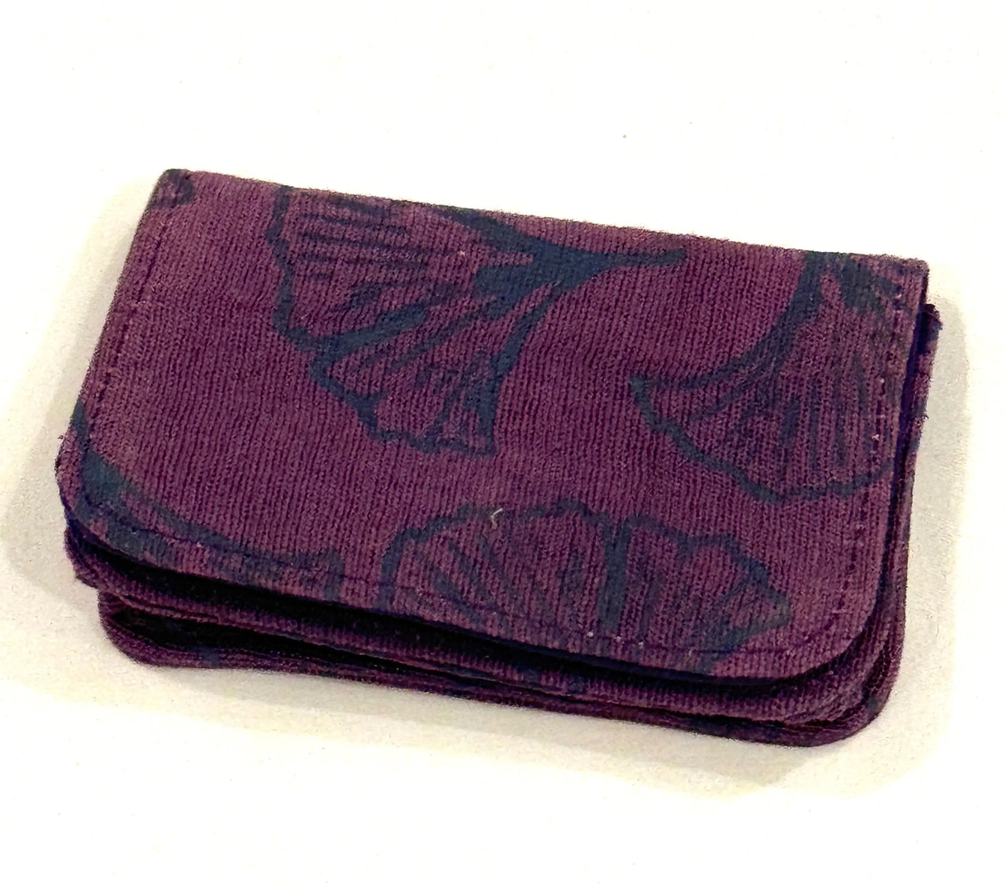 Mini Wallet / Card Holder Green or Purple Village Works