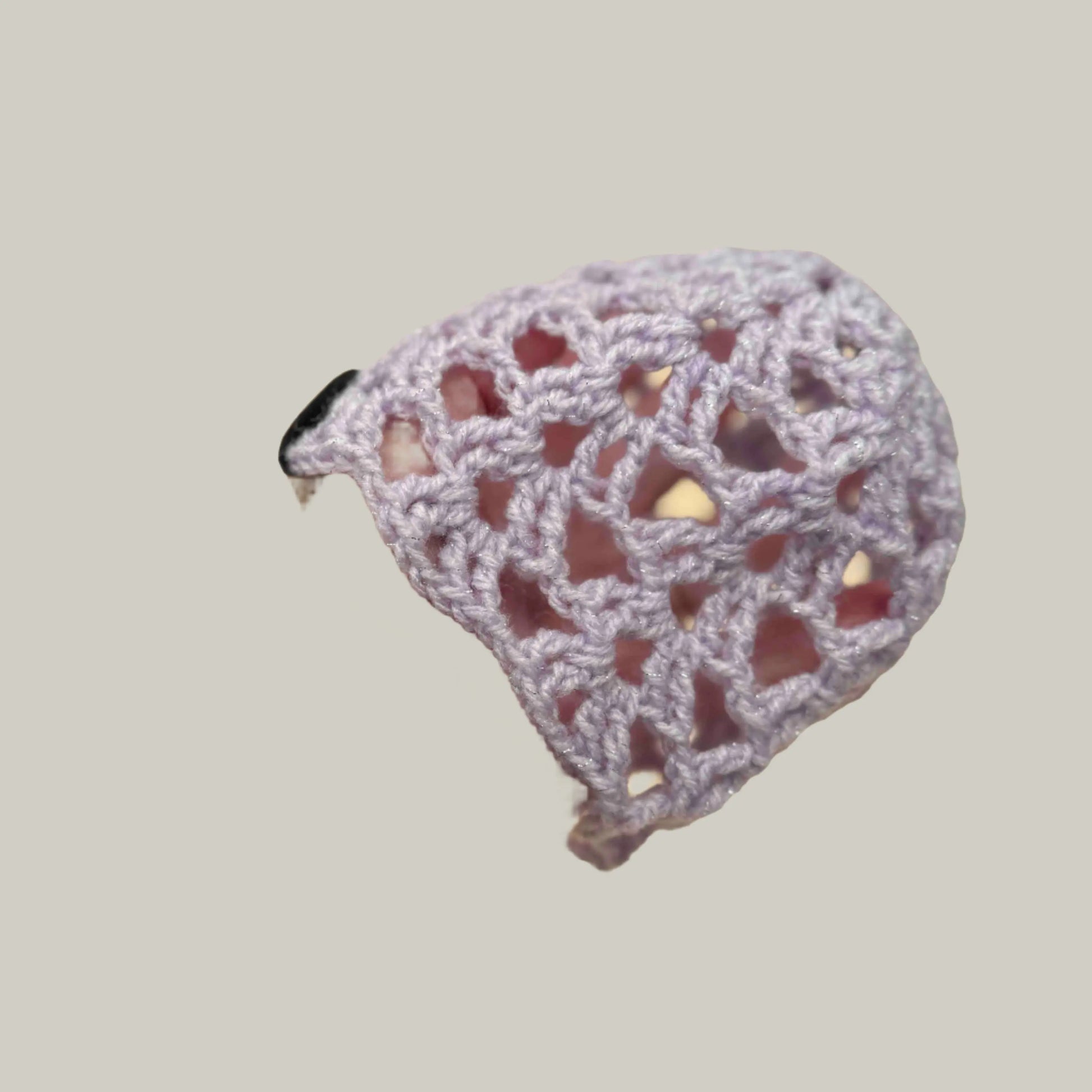 Light Maeve Open Lace Treble Crochet Sparkle Baby Beanie 32-47cm H 14cm HeyBou - Made by Lisa