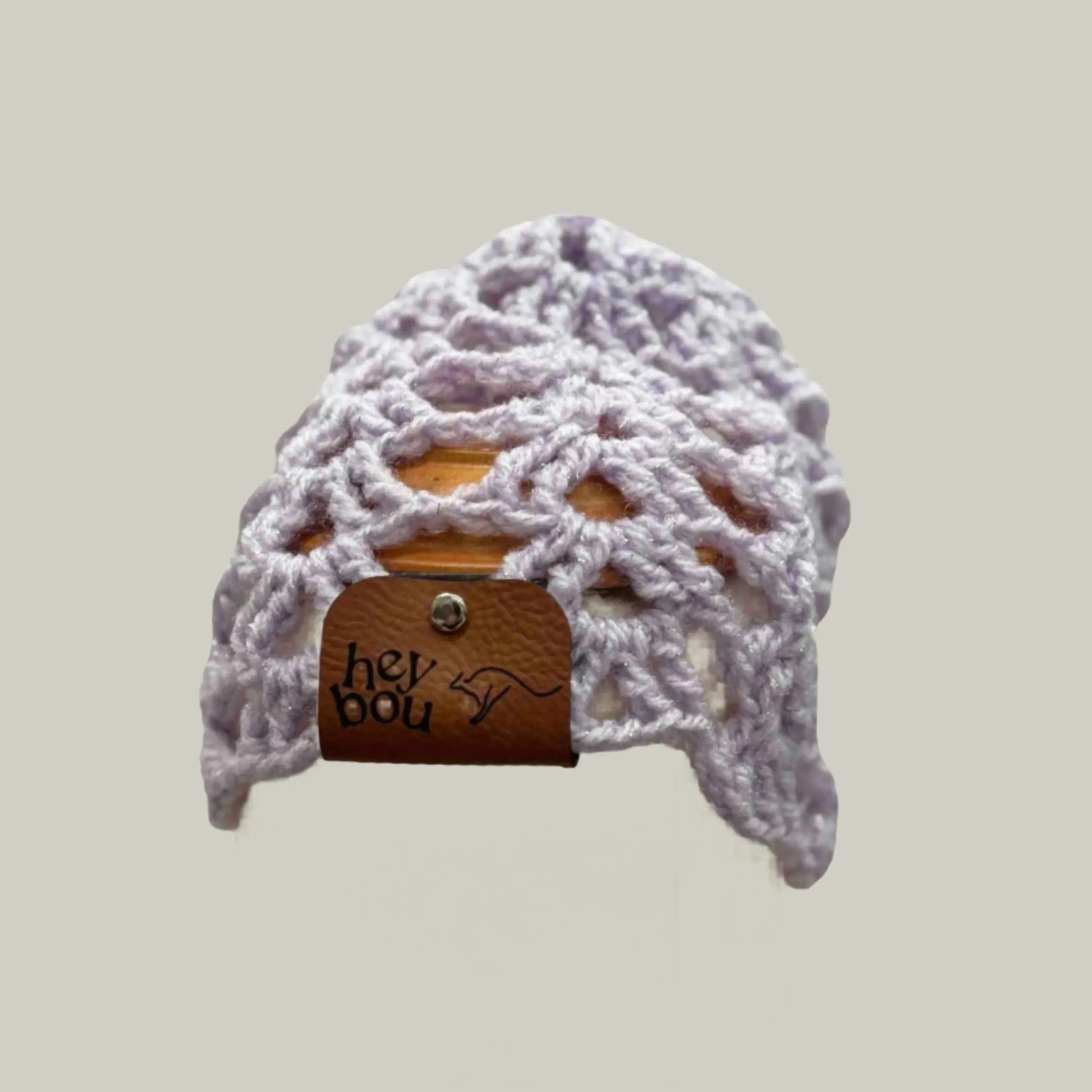 Light Maeve Open Lace Treble Crochet Sparkle Baby Beanie 32-47cm H 14cm HeyBou - Made by Lisa