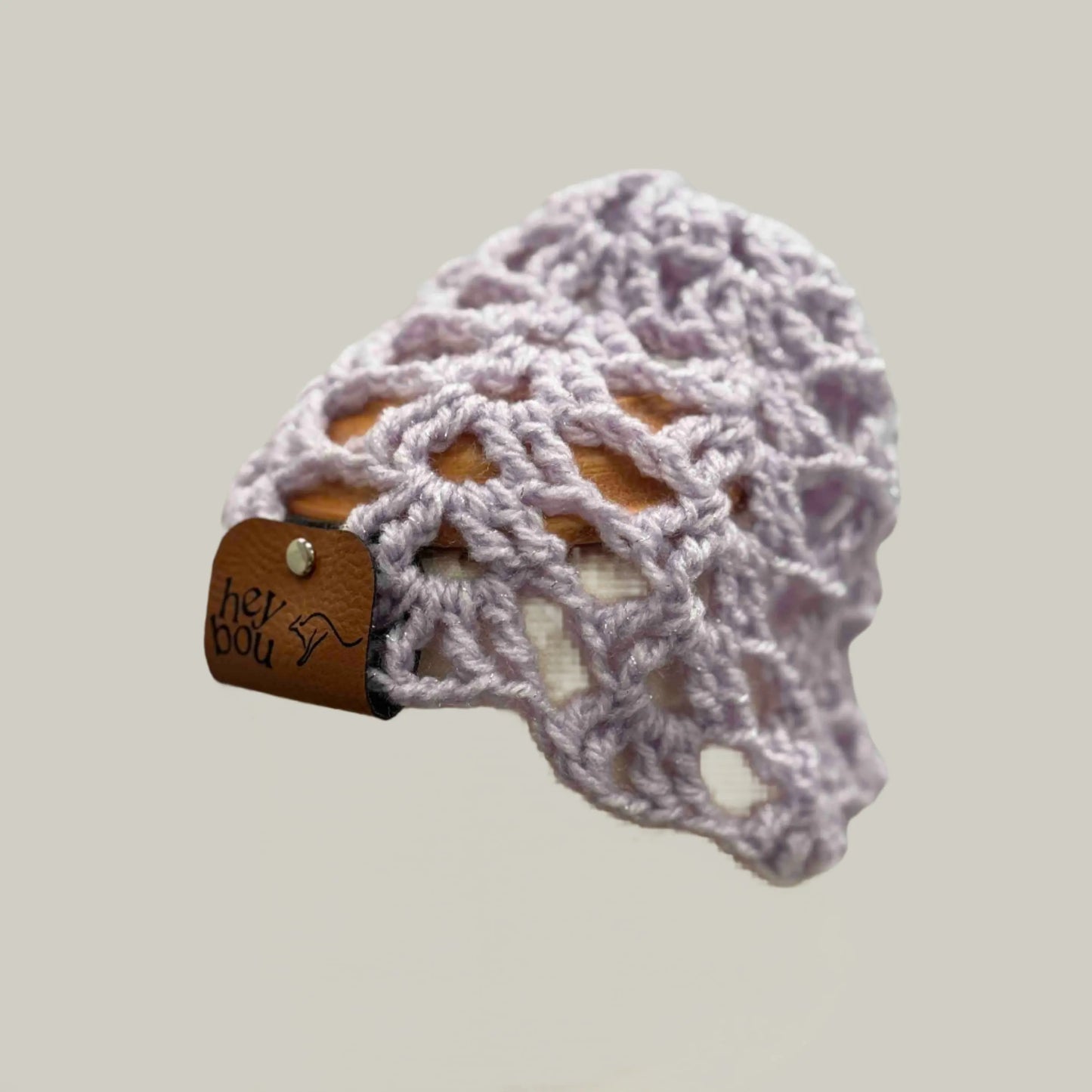 Light Maeve Open Lace Treble Crochet Sparkle Baby Beanie 32-47cm H 14cm HeyBou - Made by Lisa