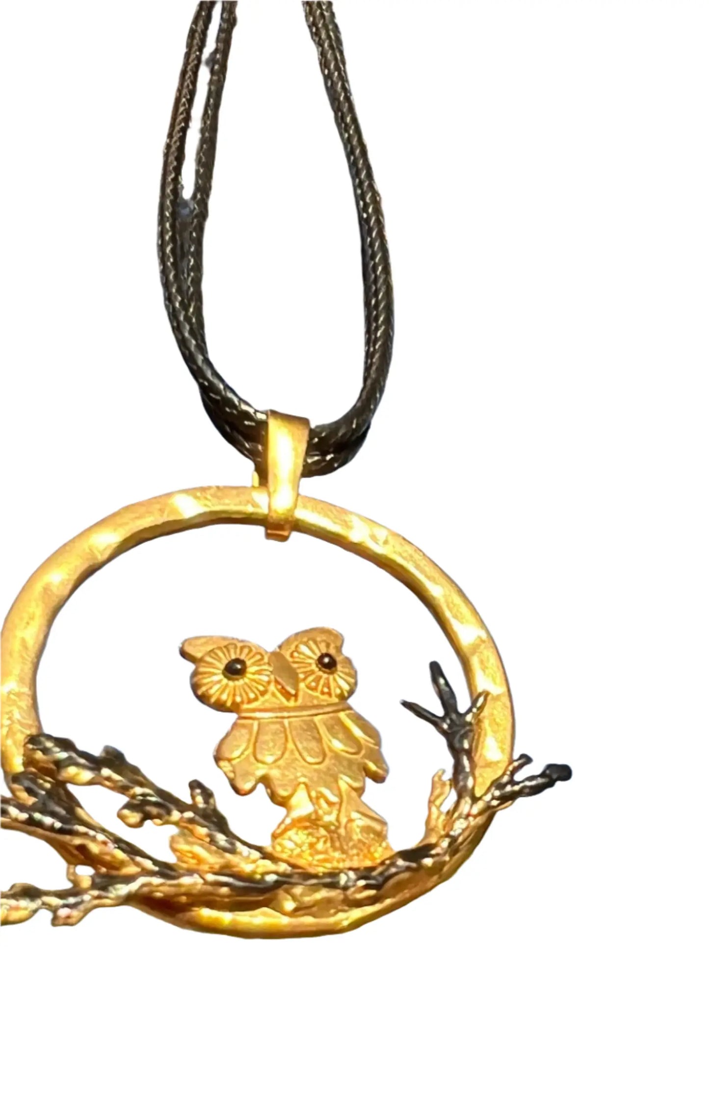 Gold Plated Owl Necklace Hey Bou