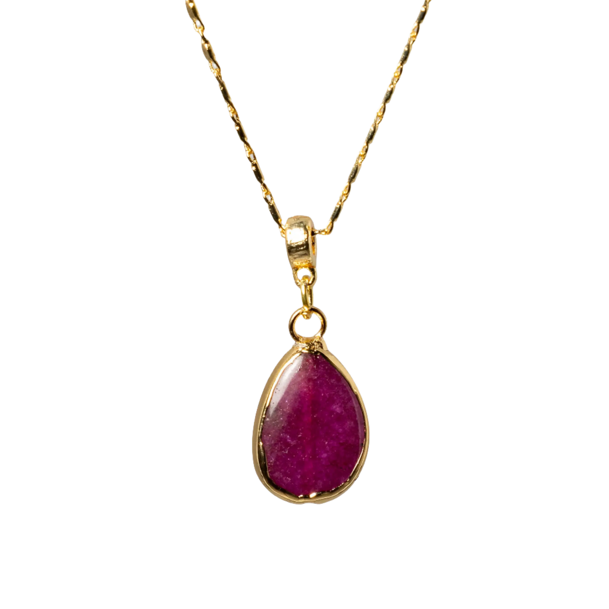 Gold Plated Agate Teardrop Necklaces Hey Bou