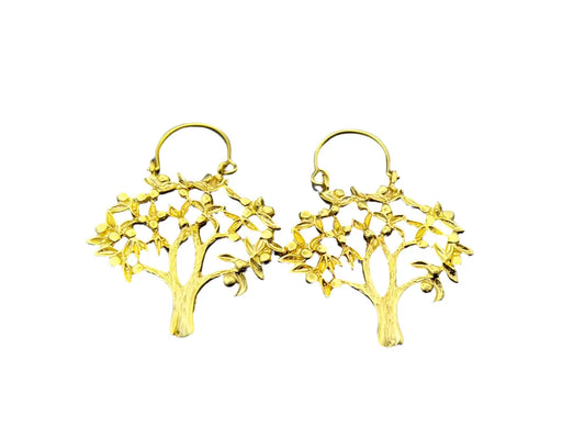Medium Tree Of Life Gold Plated Earrings Hey Bou