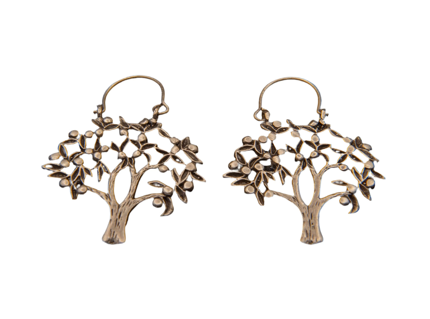 Medium Tree Of Life Silver Plated Earrings Hey Bou