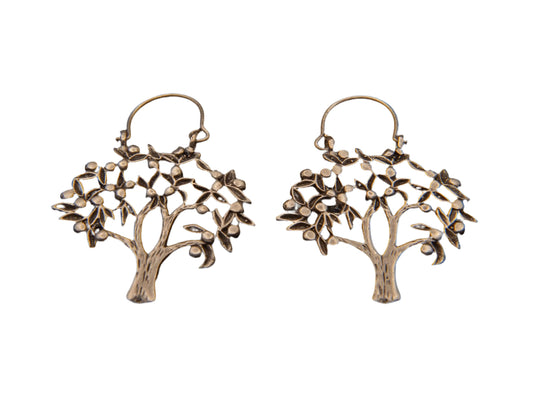 Medium Tree Of Life Silver Plated Earrings Hey Bou