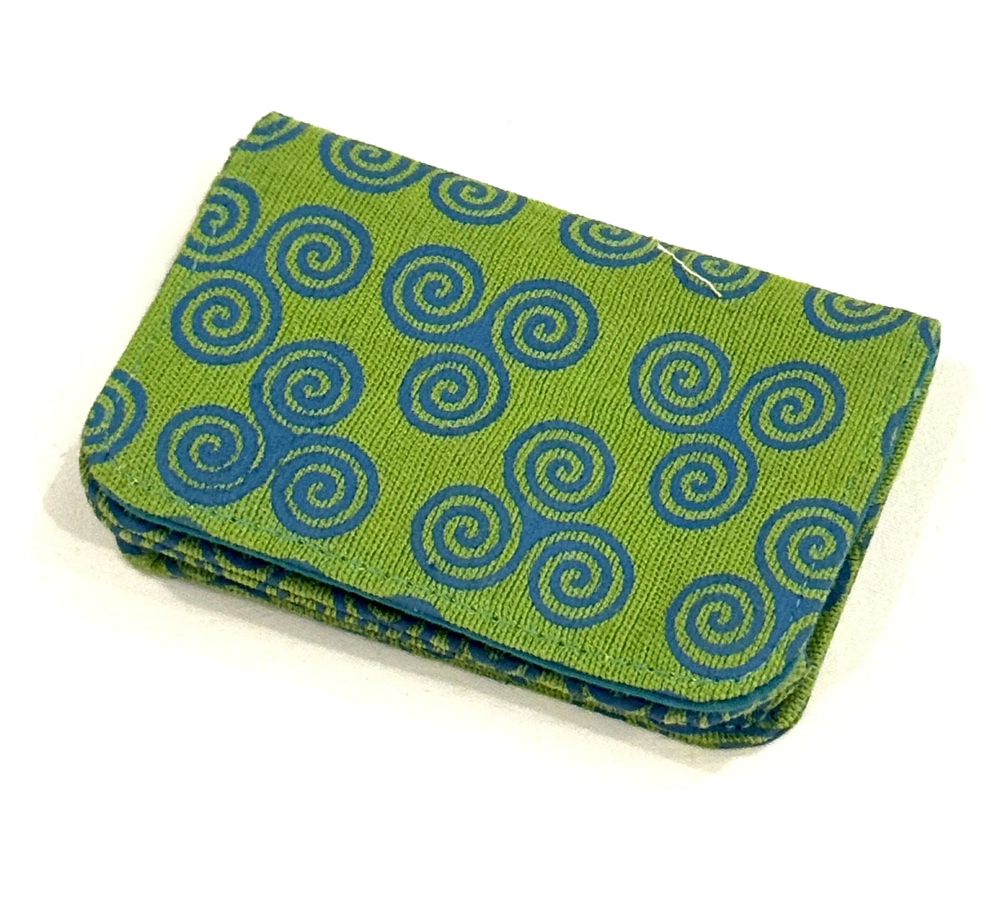 Mini Wallet / Card Holder Green or Purple Village Works