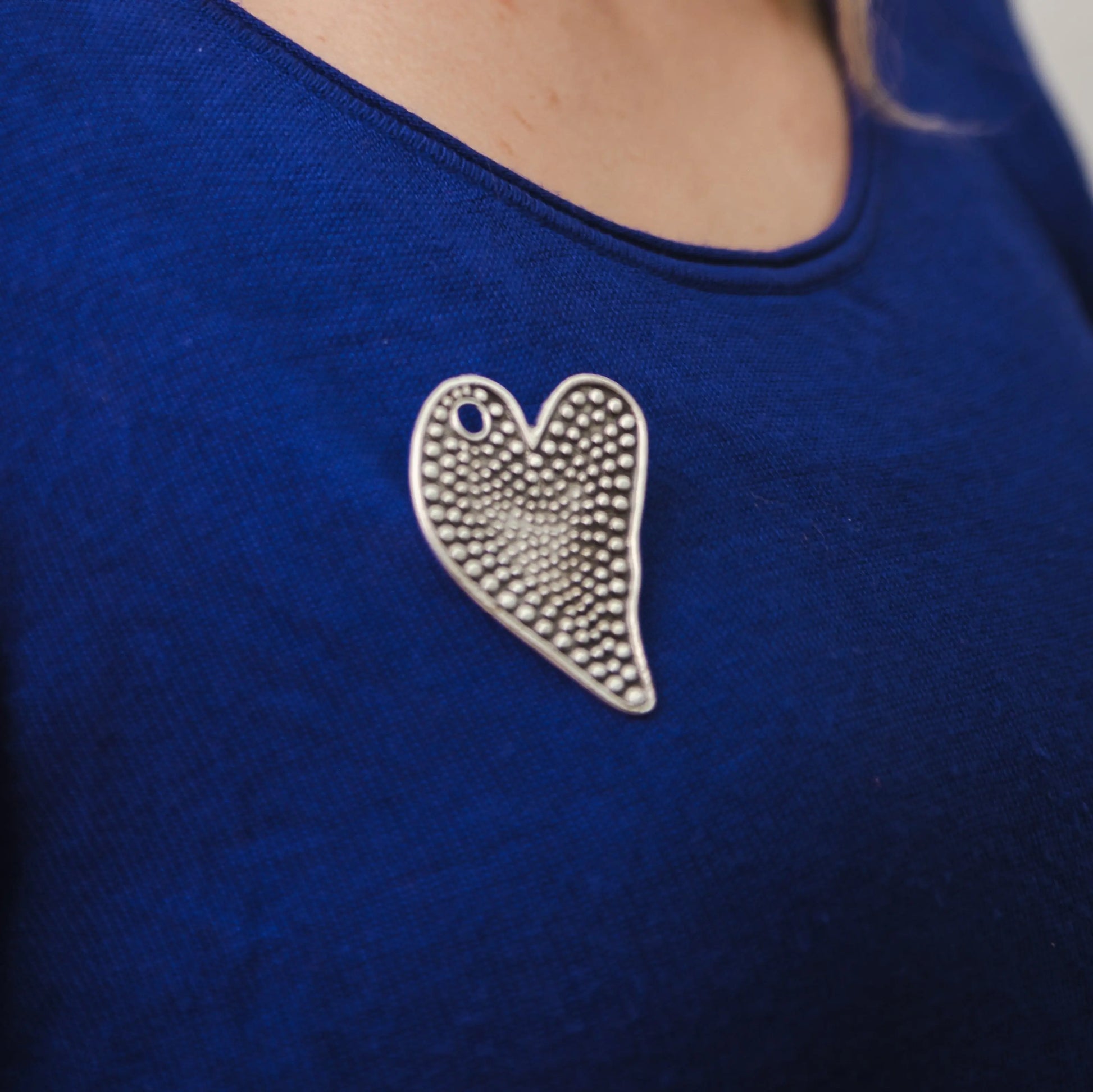 Silver Plated Heart Brooch Hey Bou