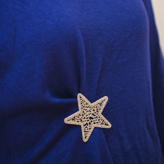 Silver Plated Star Brooch Hey Bou