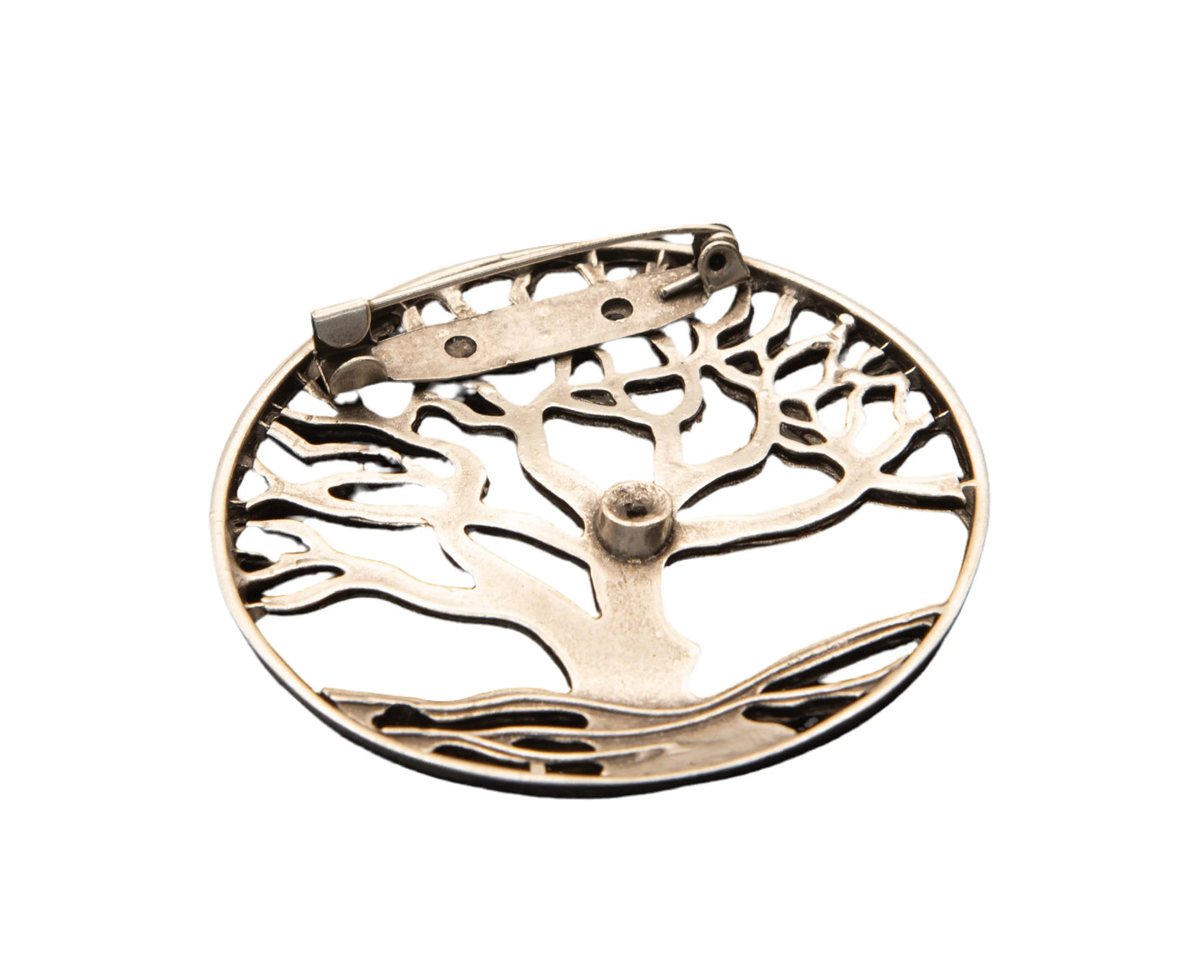 Silver Plated Tree of Life Brooch Hey Bou