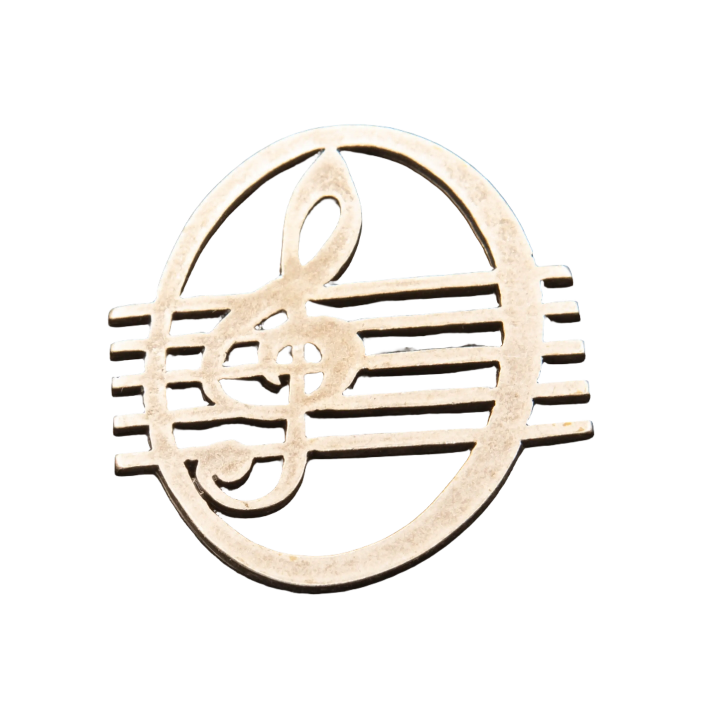 Silver Plated Musical Stave Brooch Hey Bou