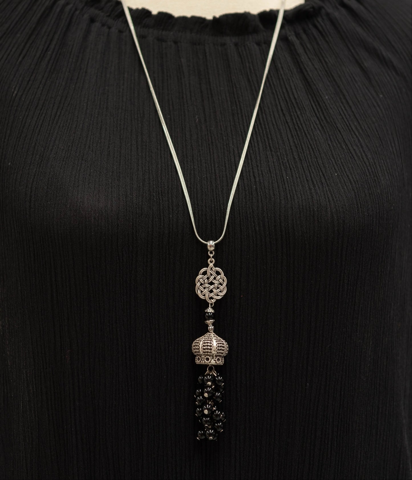 Silver Plated Crown Necklace Hey Bou