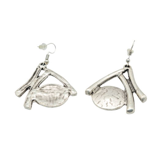 Silver Plated Gokturk Earrings Hey Bou