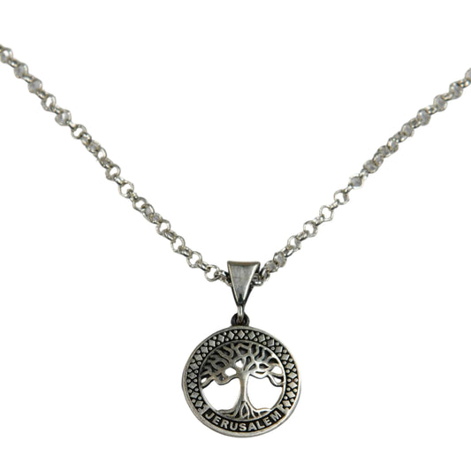Small Jerusalem Tree of Life Sterling Silver Necklace Silver Chain Hey Bou