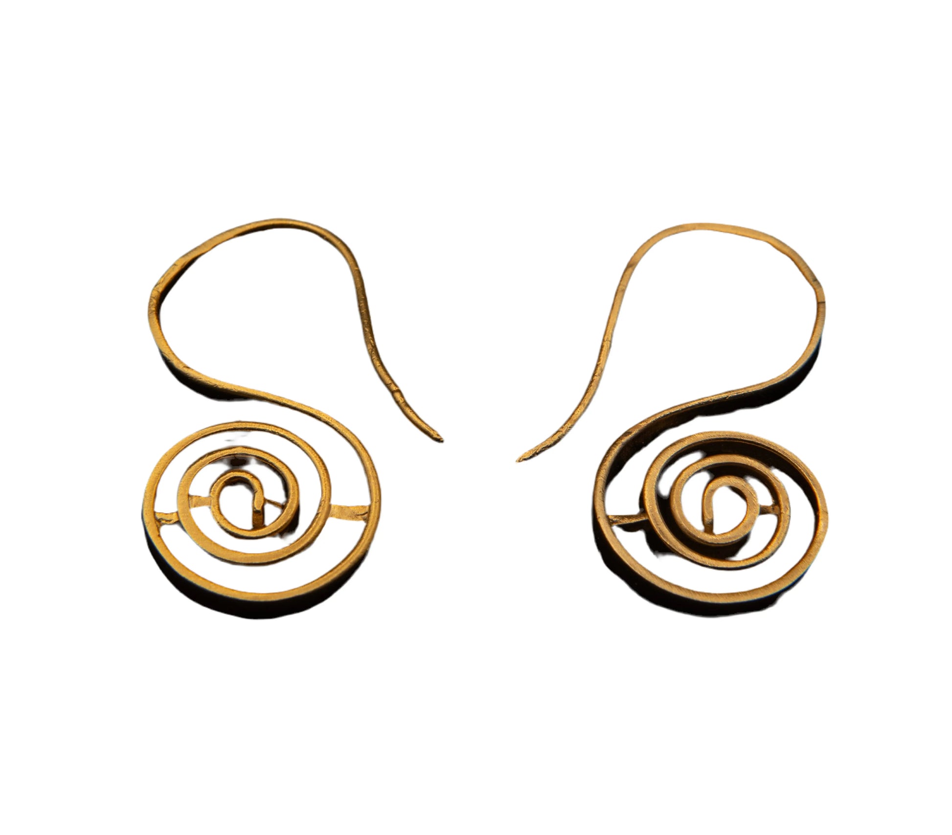 Gold Plated Swirl Hook Earrings Hey Bou