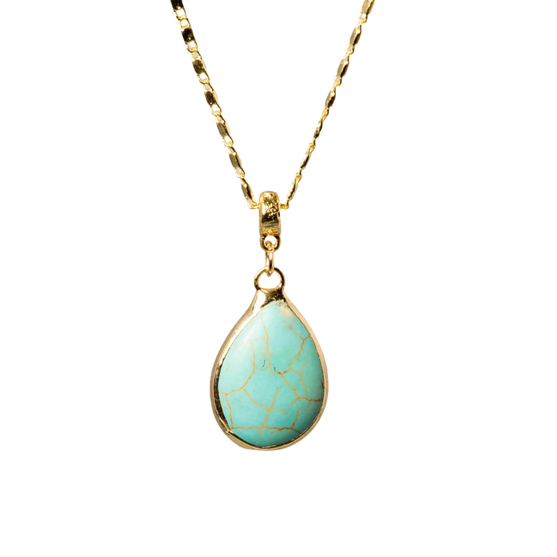Gold Plated Agate Teardrop Necklaces Hey Bou
