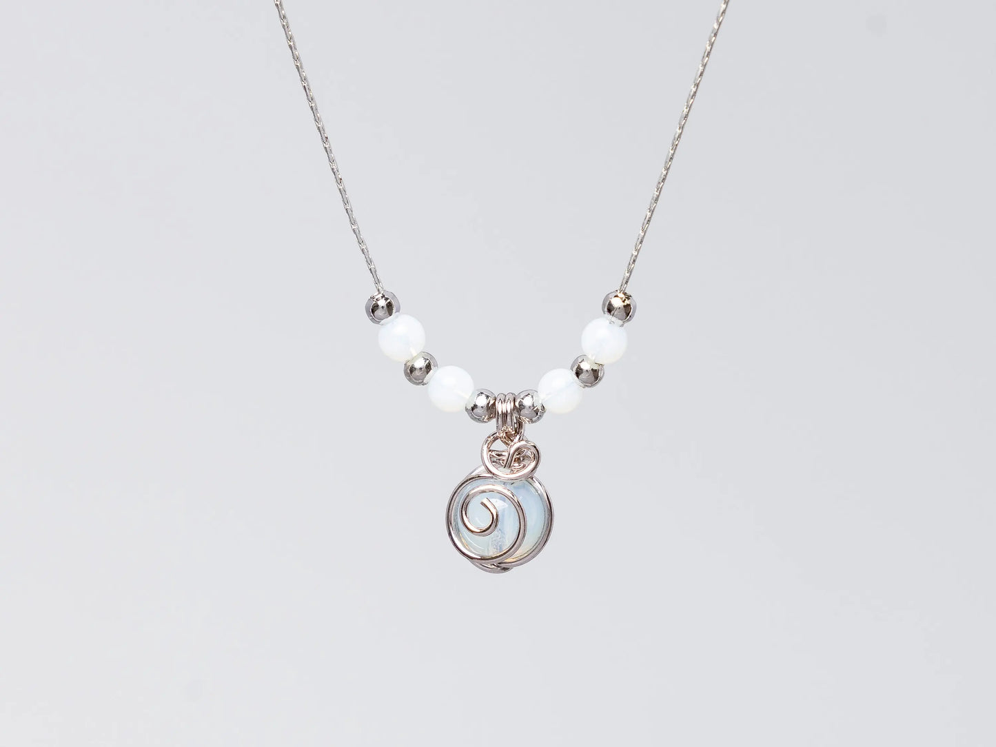 Rhodium Agate Necklaces Hey Bou