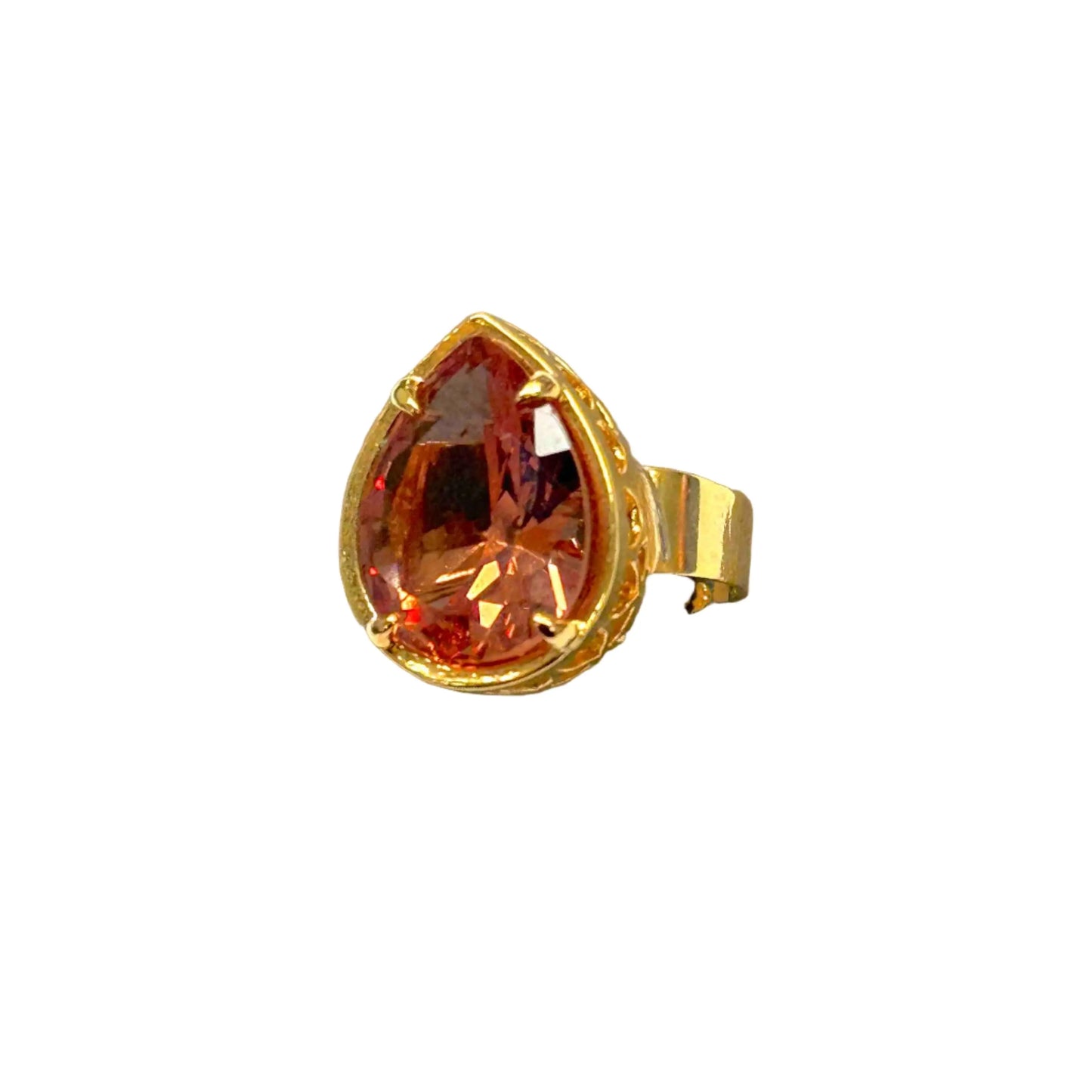 Natural Stone Zultanite Teardrop Ring