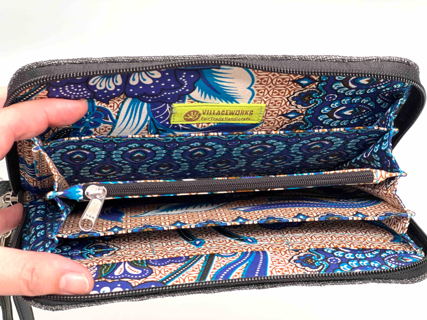 Black Passport Size Purse / Wallet Village Works