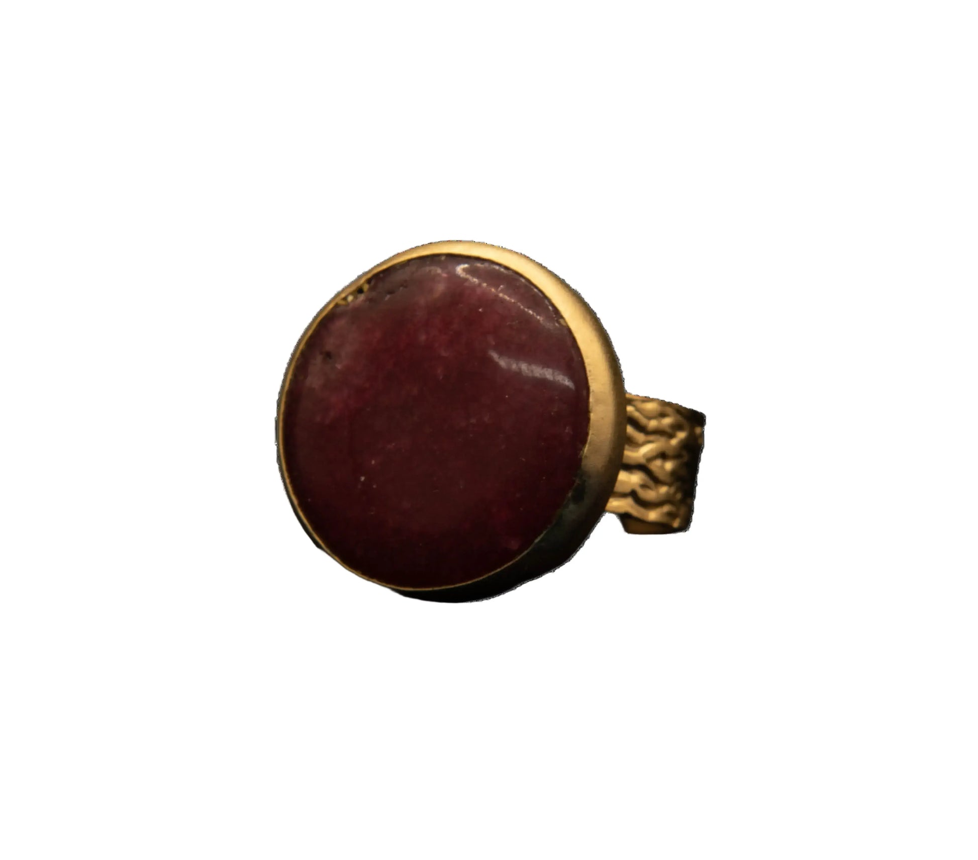 Gold Plated Natural Stone Ring - various colours Hey Bou
