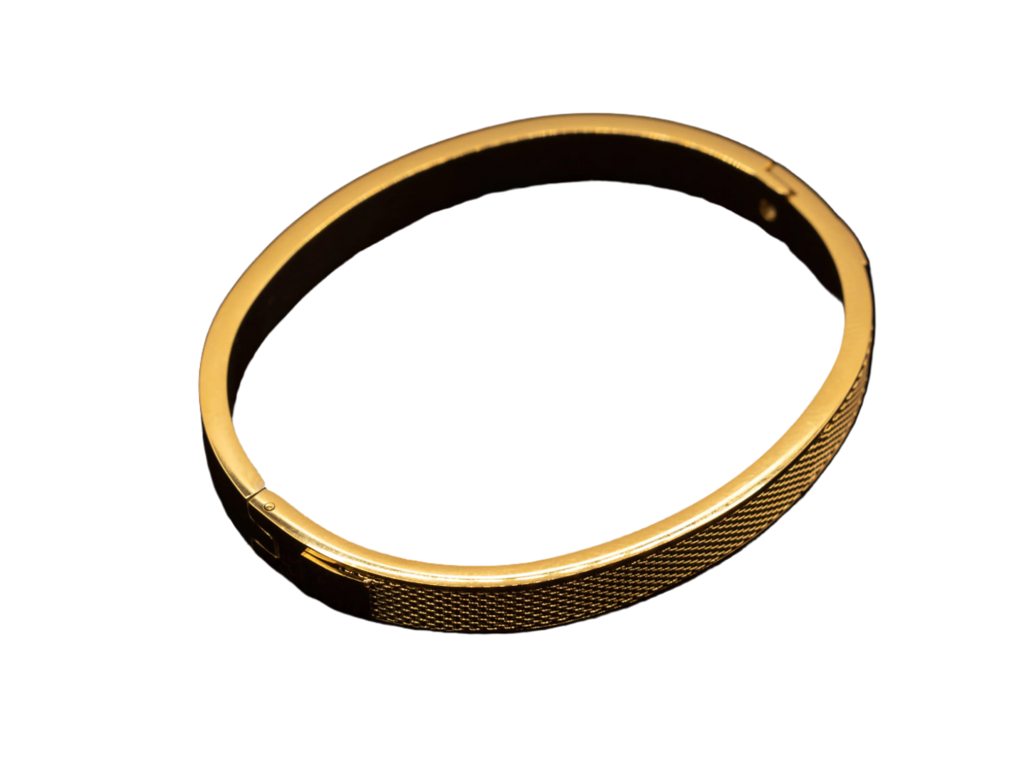 Gold Stainless Steel Patterned Bracelet Hey Bou