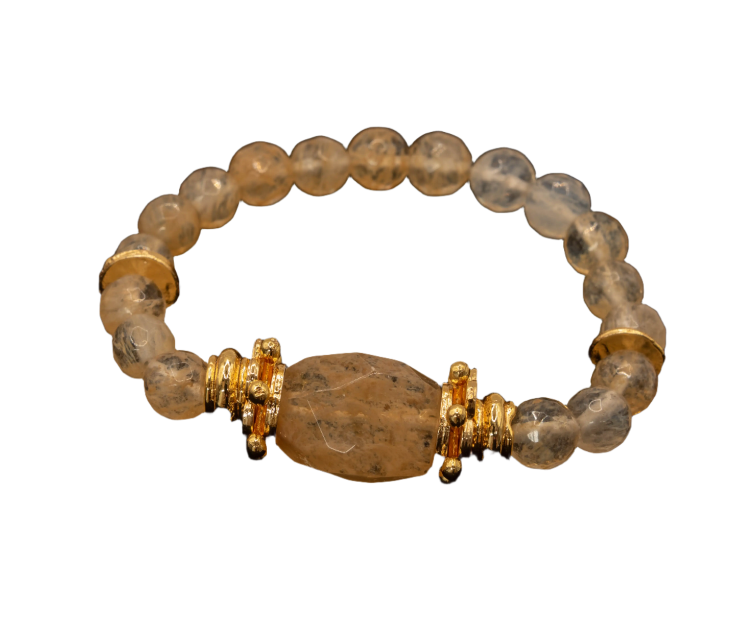 Natural Stone Champagne Stone beads Bracelet Hey Bou