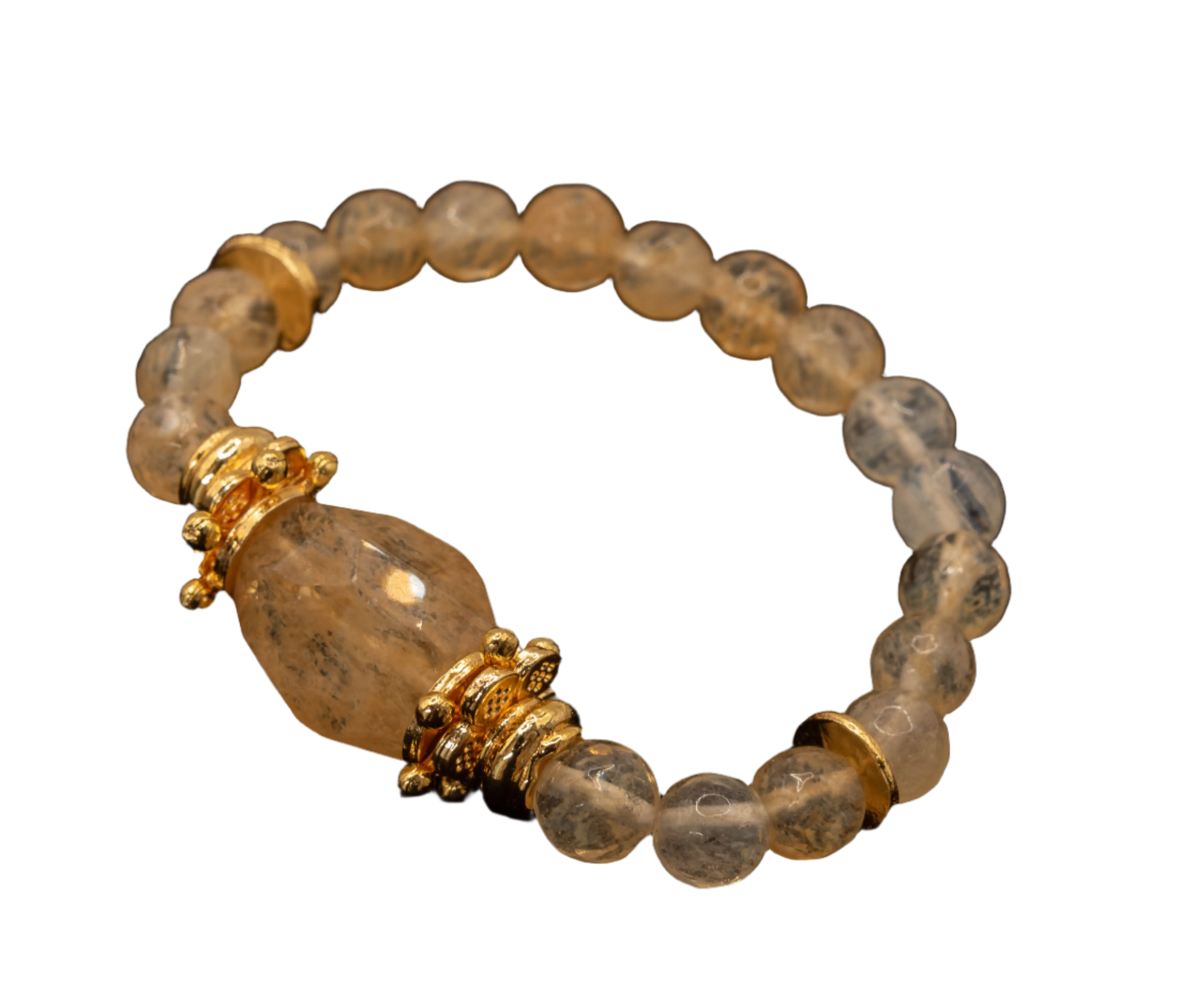 Natural Stone Champagne Stone beads Bracelet Hey Bou