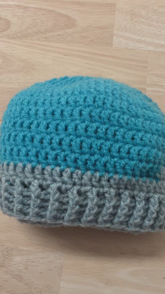 Baby Blue Sparkle Child to Teen Beanie | Hey Bou