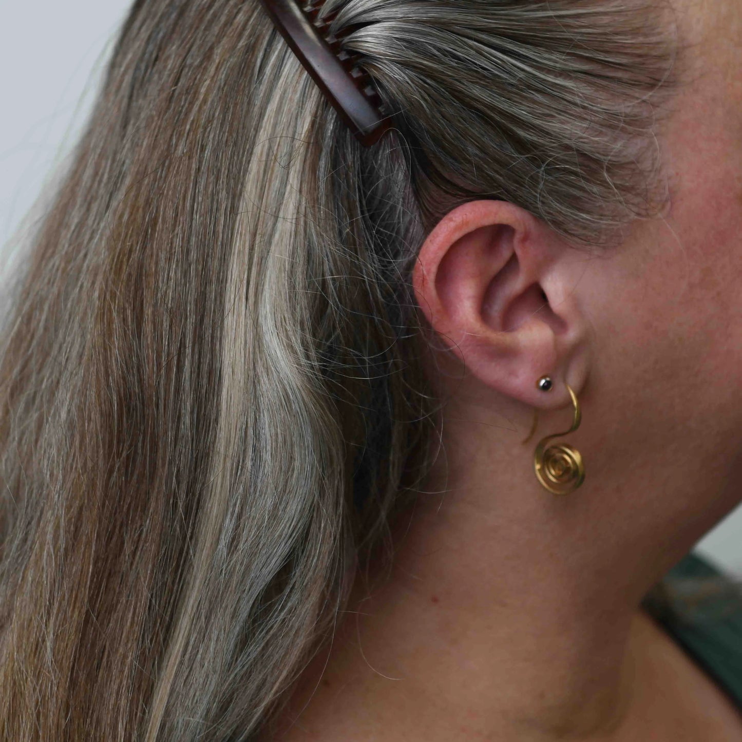 Gold Plated Swirl Hook Earrings Hey Bou