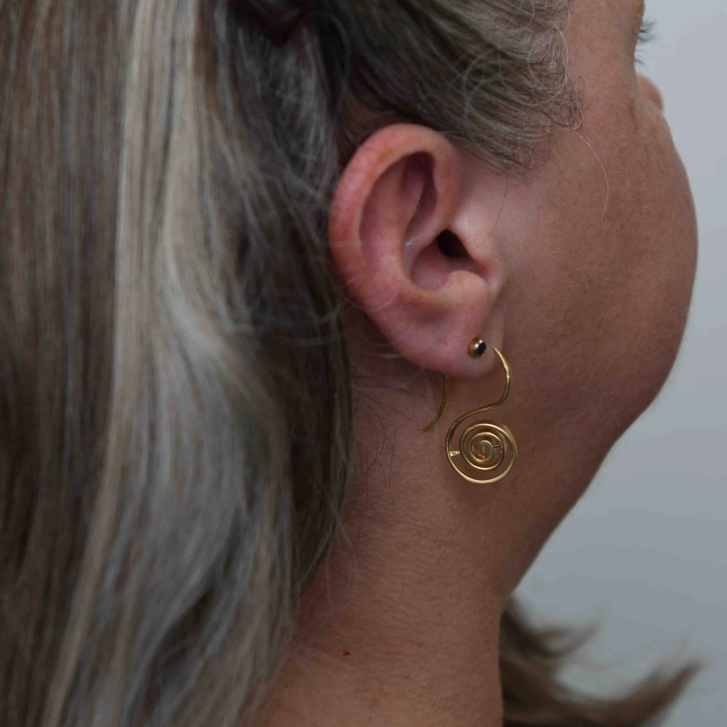 Gold Plated Swirl Hook Earrings Hey Bou