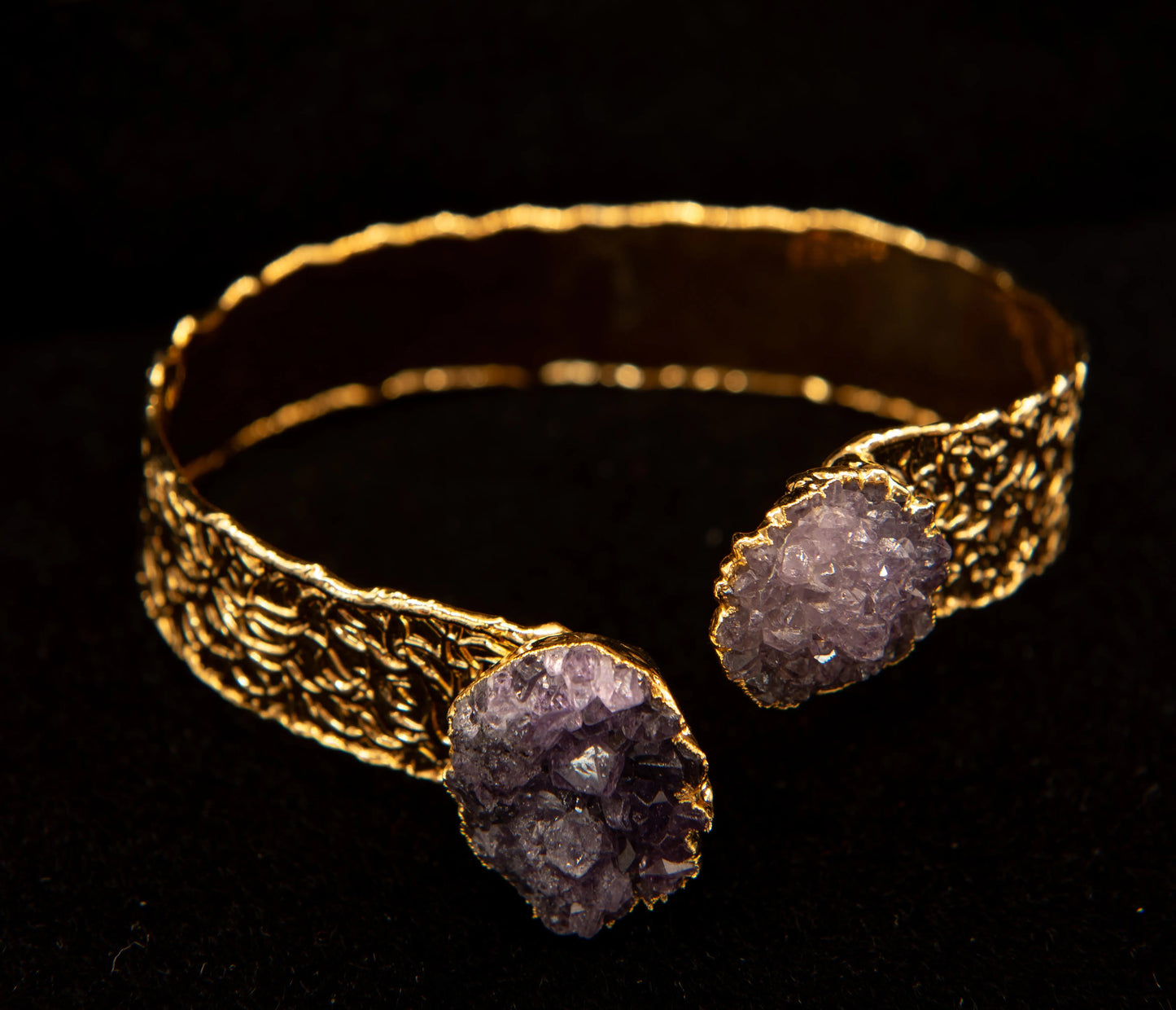 Gold Plated Amethyst Stone Bracelet Hey Bou