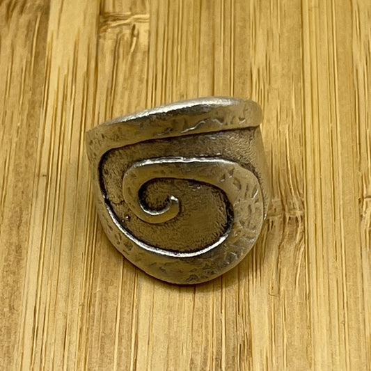 Silver Plated Swirl Ring Hey Bou