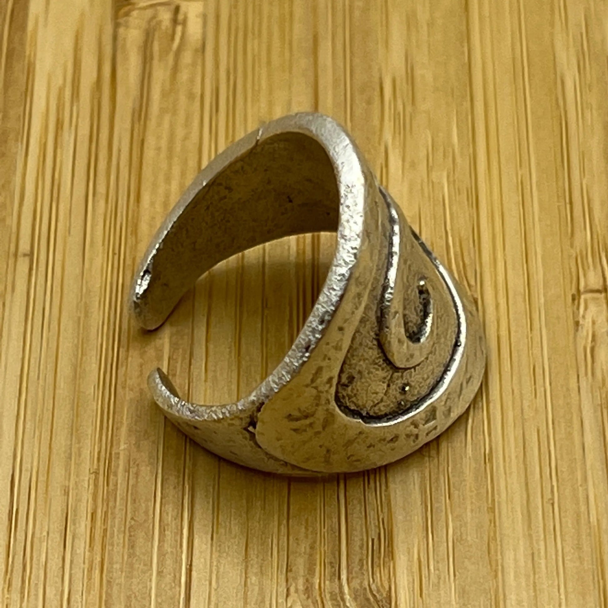Silver Plated Swirl Ring Hey Bou